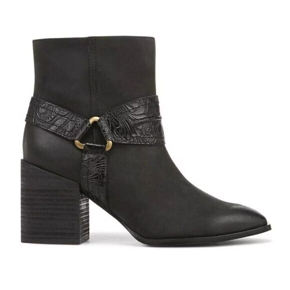 New VIONIC “CARNELIA” BLACK LEATHER  ANKLE BOOTS/BOOTIES SIZE 8 - Picture 2 of 6